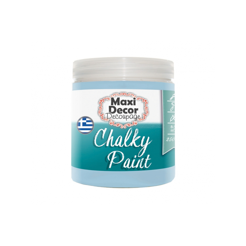 Maxi Decor – Chalky Paint 504 Γαλάζιο Χρώμα Κιμωλίας