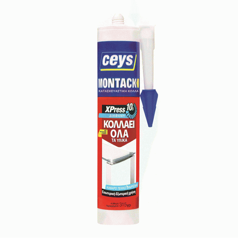 Ceys - Montack XPress Κατασκευαστική Κόλλα Διάφανη Φύσ. 315gr