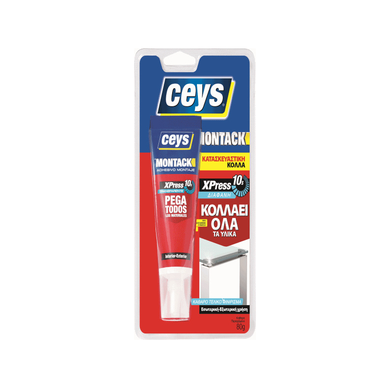 Ceys - Montack XPress Κατασκευαστική Κόλλα Διάφανη 80gr
