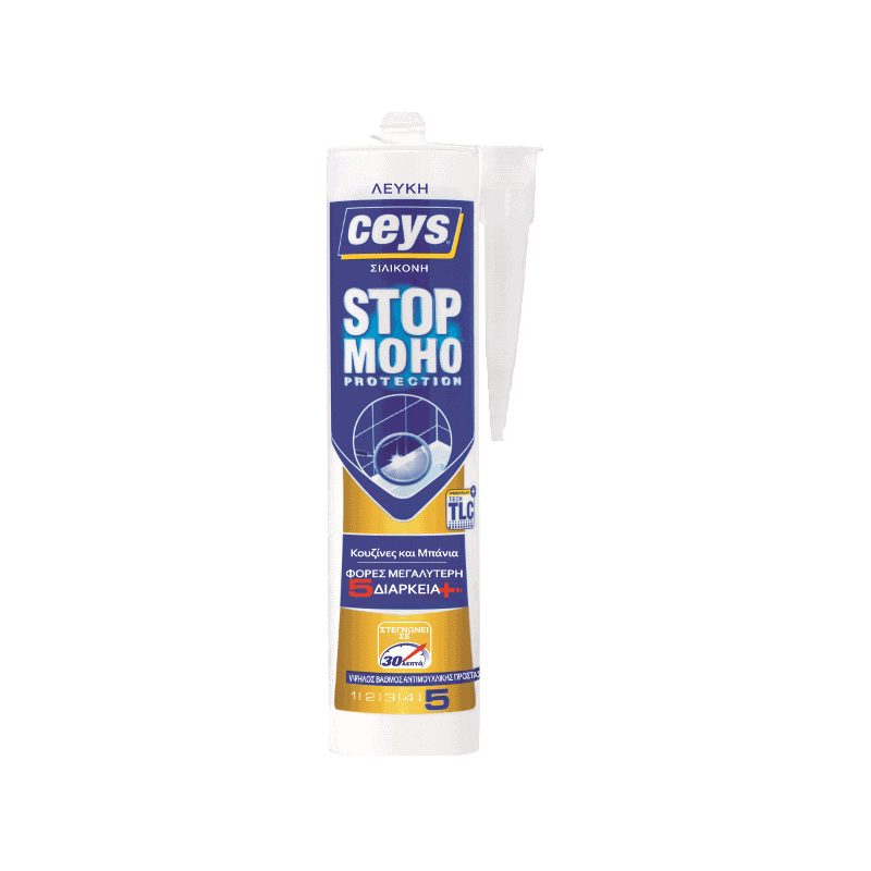 Ceys - Stop Moho Αντιμουχλική Σιλικόνη Λευκή Φύσ. 280ml